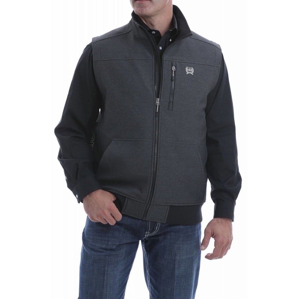 Cinch Concealed Carry Bonded Softshell Performance Vest Men Large Dark Gray